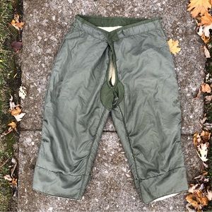 Vintage Korean era field liner cotton/nylon reversible pants.